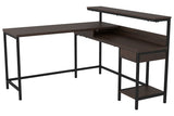 Camiburg Warm Brown Home Office L-Desk with Storage