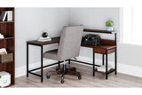 Camiburg Warm Brown Home Office L-Desk with Storage