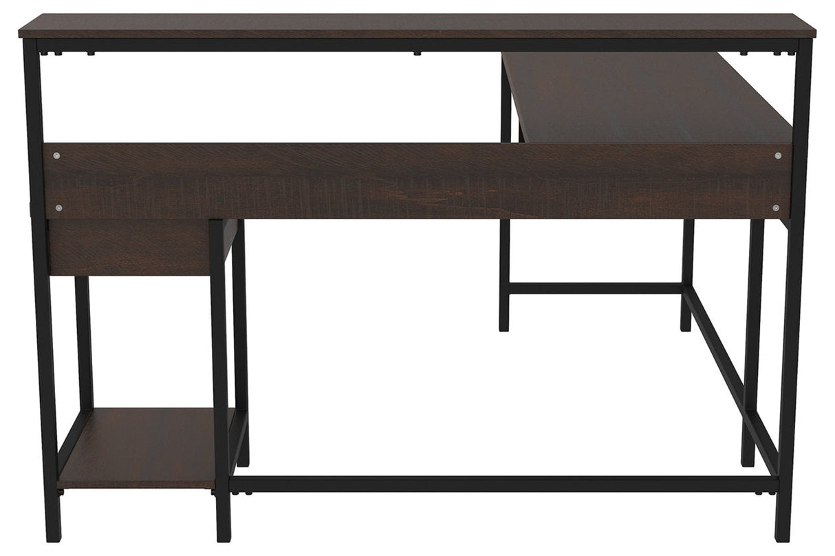 Camiburg Warm Brown Home Office L-Desk with Storage