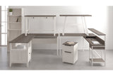 Dorrinson Two-tone Home Office L-Desk with Storage