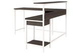 Dorrinson Two-tone Home Office L-Desk with Storage