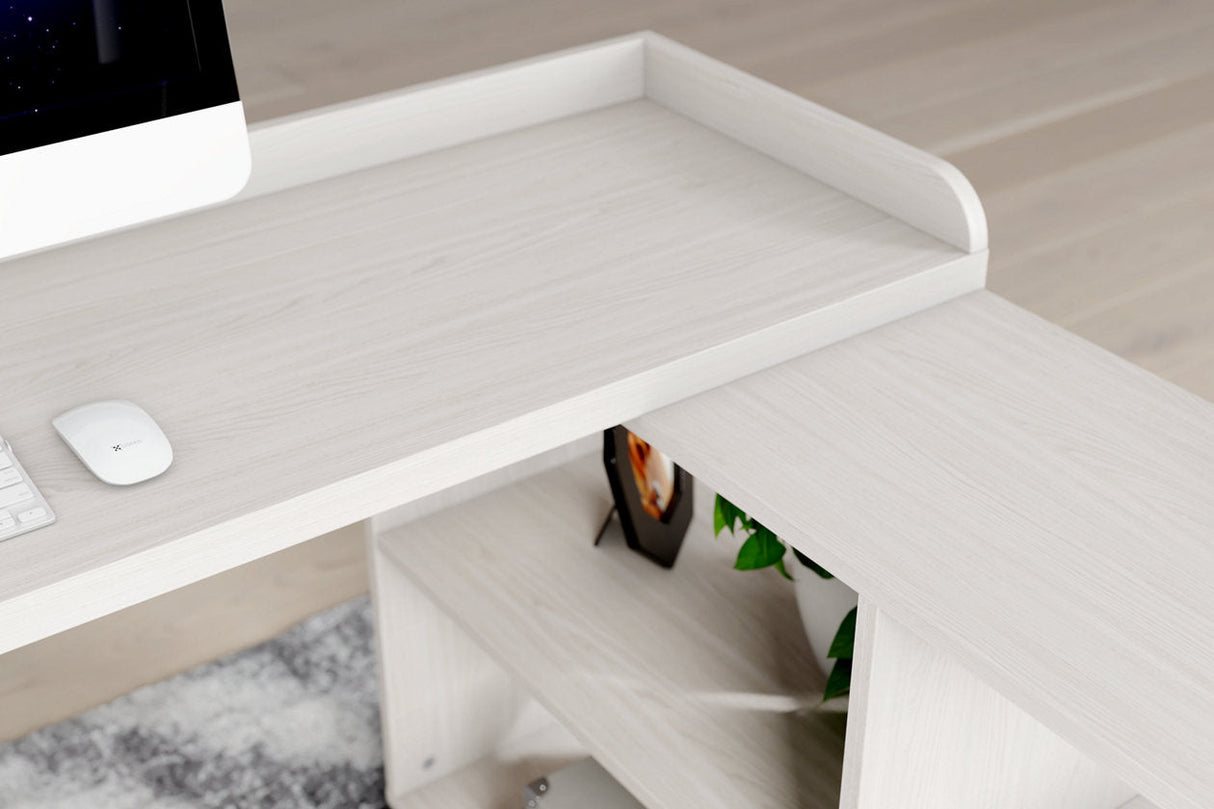 Bayflynn White/Black L-Desk