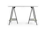 Bayflynn White/Black Home Office Desk