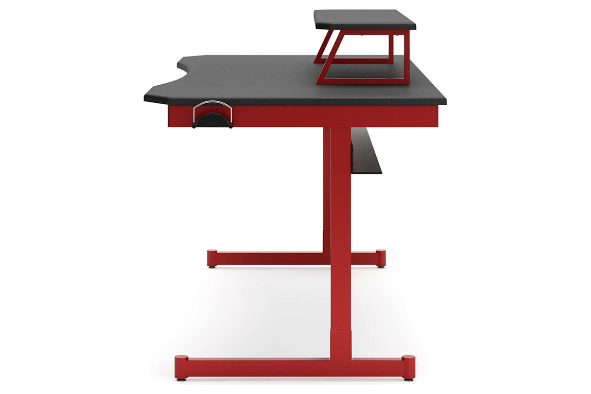 Lynxtyn Red/Black Home Office Desk