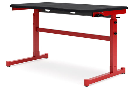 Lynxtyn Red/Black Adjustable Height Home Office Desk