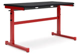 Lynxtyn Red/Black Adjustable Height Home Office Desk