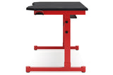 Lynxtyn Red/Black Adjustable Height Home Office Desk