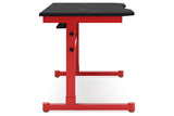 Lynxtyn Red/Black Adjustable Height Home Office Desk