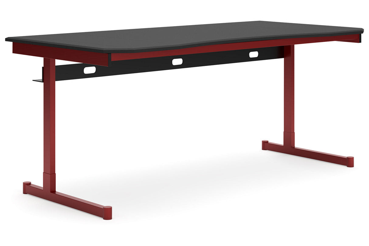 Lynxtyn Red/Black Home Office Desk