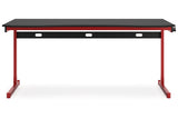 Lynxtyn Red/Black Home Office Desk