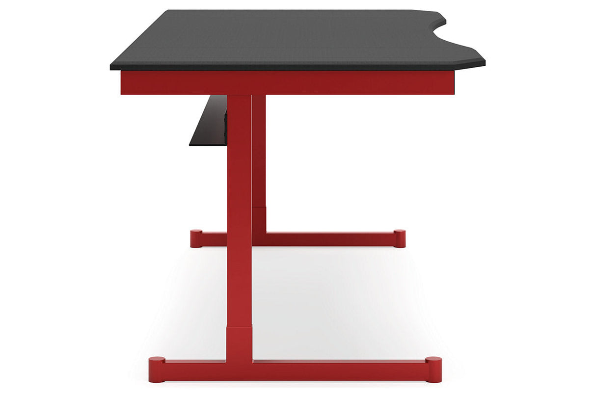 Lynxtyn Red/Black Home Office Desk