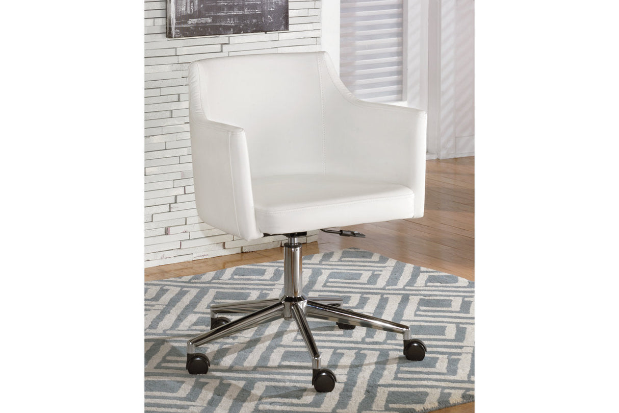 Baraga White Home Office Desk Chair