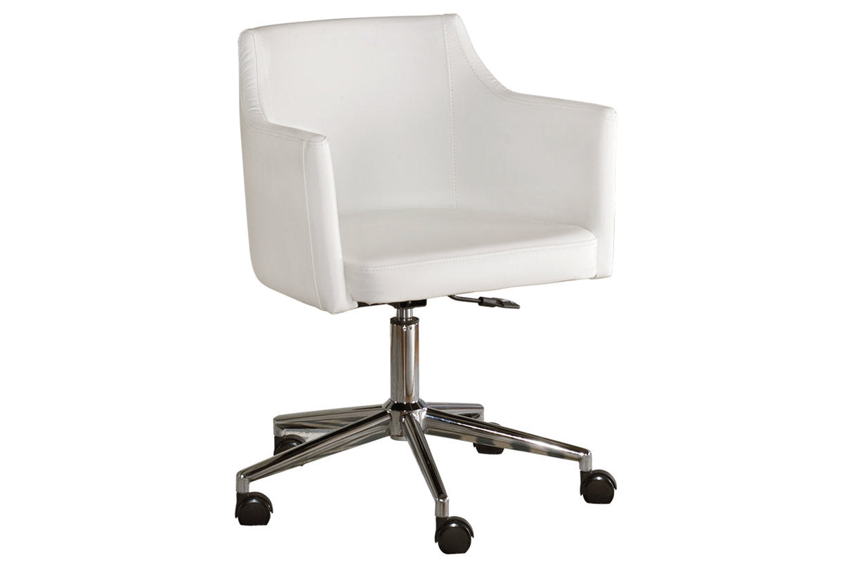 Baraga White Home Office Desk Chair