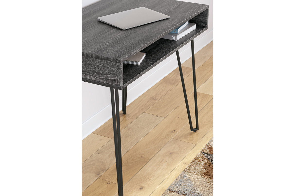 Strumford Charcoal/Black Home Office Desk