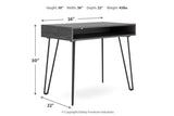 Strumford Charcoal/Black Home Office Desk