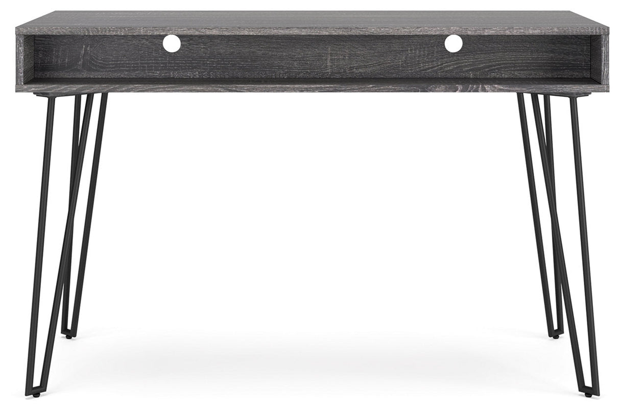 Strumford Charcoal/Black Home Office Desk