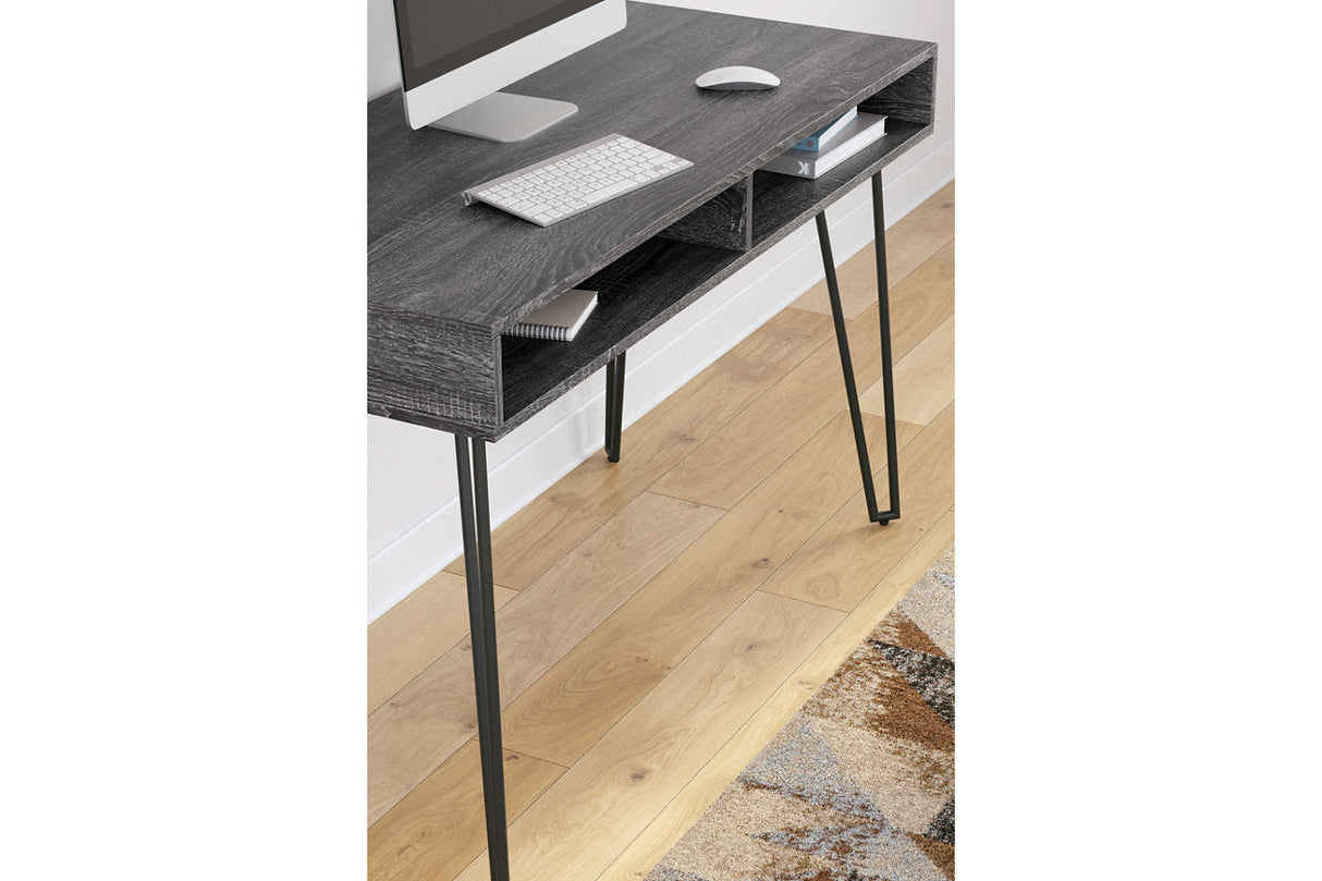 Strumford Charcoal/Black Home Office Desk