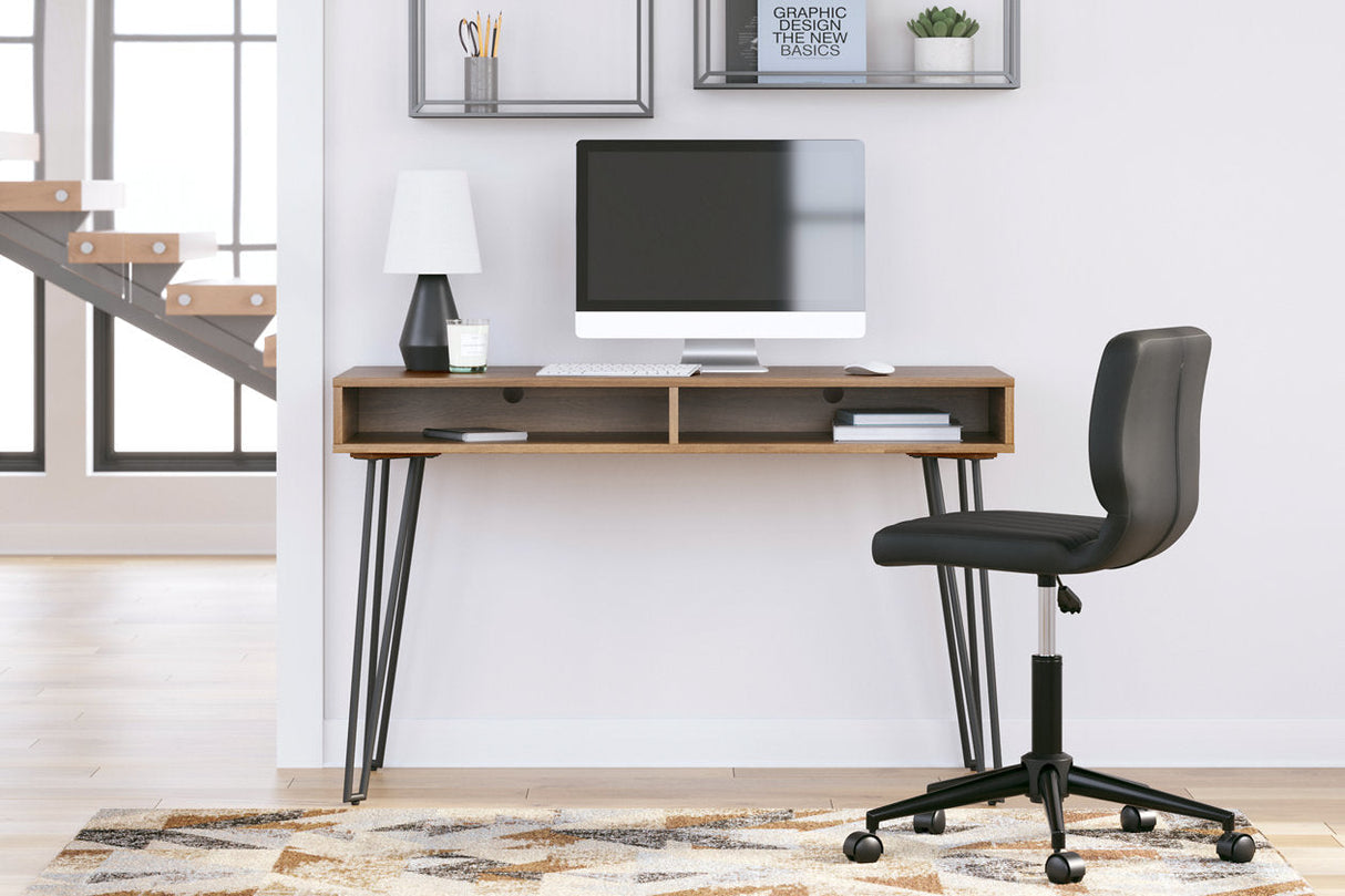 Strumford Brown/Black Home Office Desk