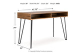 Strumford Brown/Black Home Office Desk