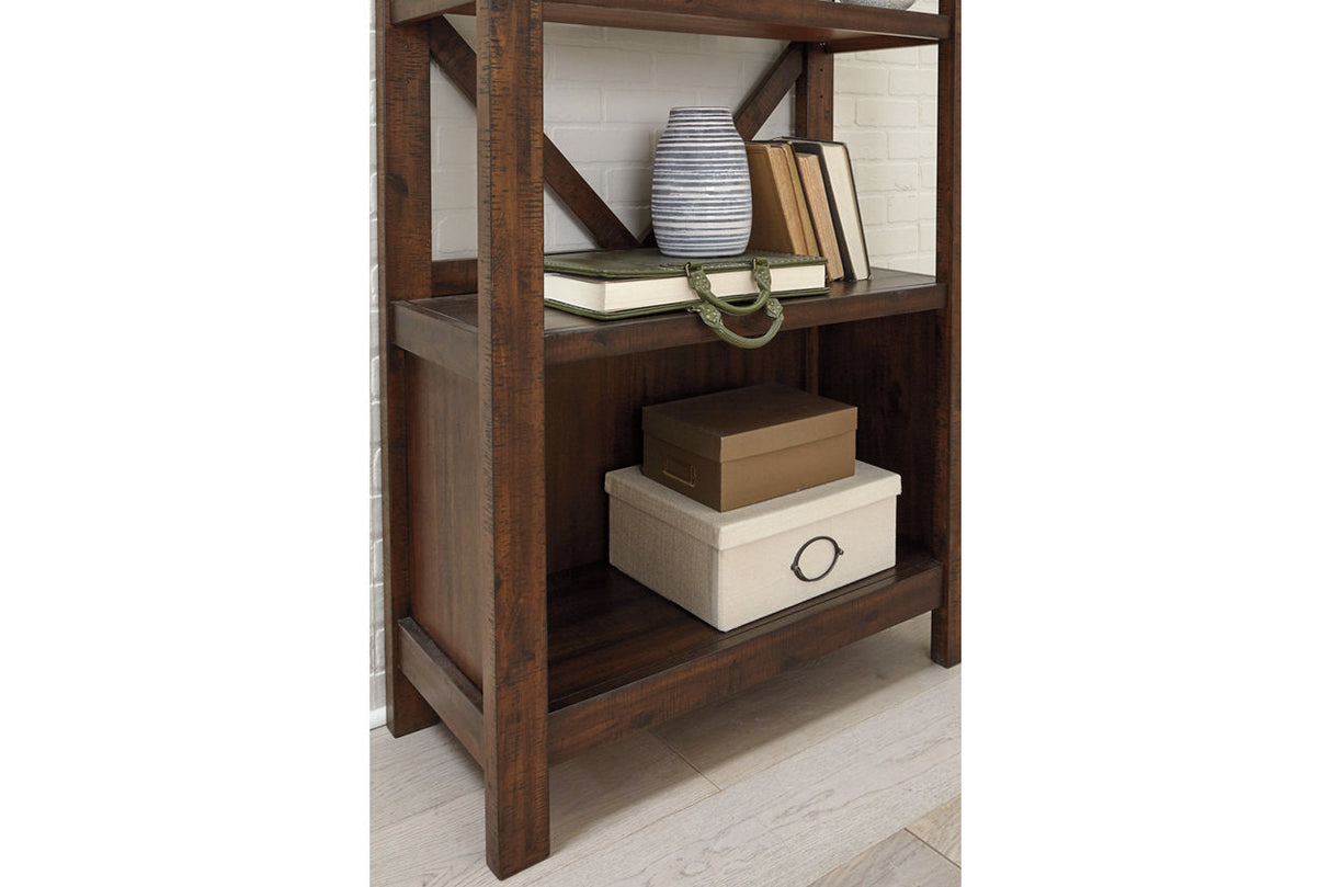 Baldridge Rustic Brown 75" Bookcase