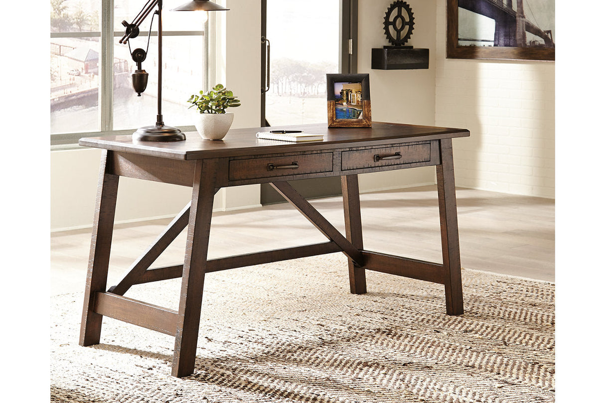 Baldridge Rustic Brown Home Office Desk