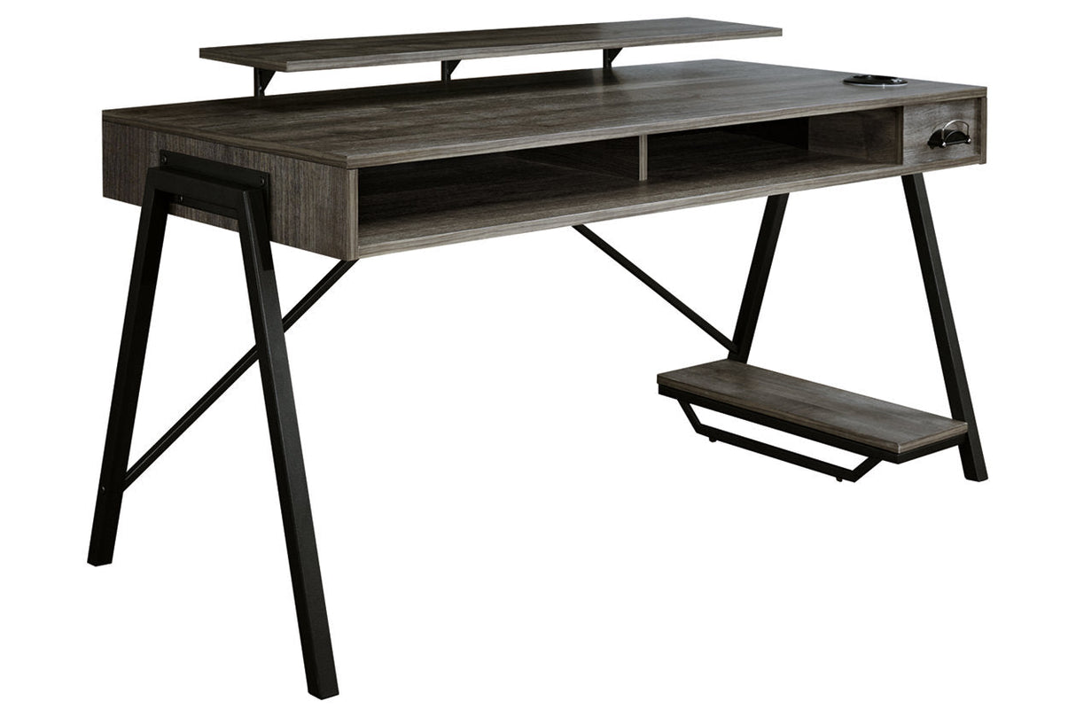 Barolli Gunmetal Gaming Desk