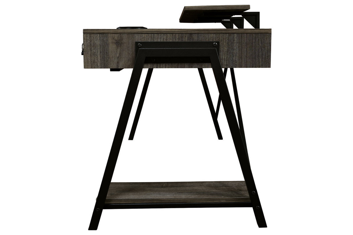 Barolli Gunmetal Gaming Desk