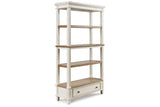 Realyn Brown/White 75" Bookcase