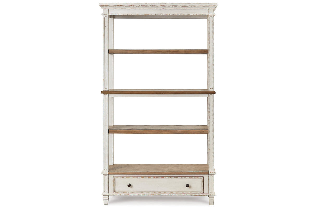 Realyn Brown/White 75" Bookcase