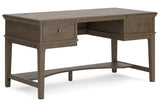 Janismore Weathered Gray Home Office Storage Leg Desk