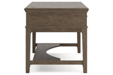 Janismore Weathered Gray Home Office Storage Leg Desk