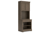 Janismore Weathered Gray Bookcase