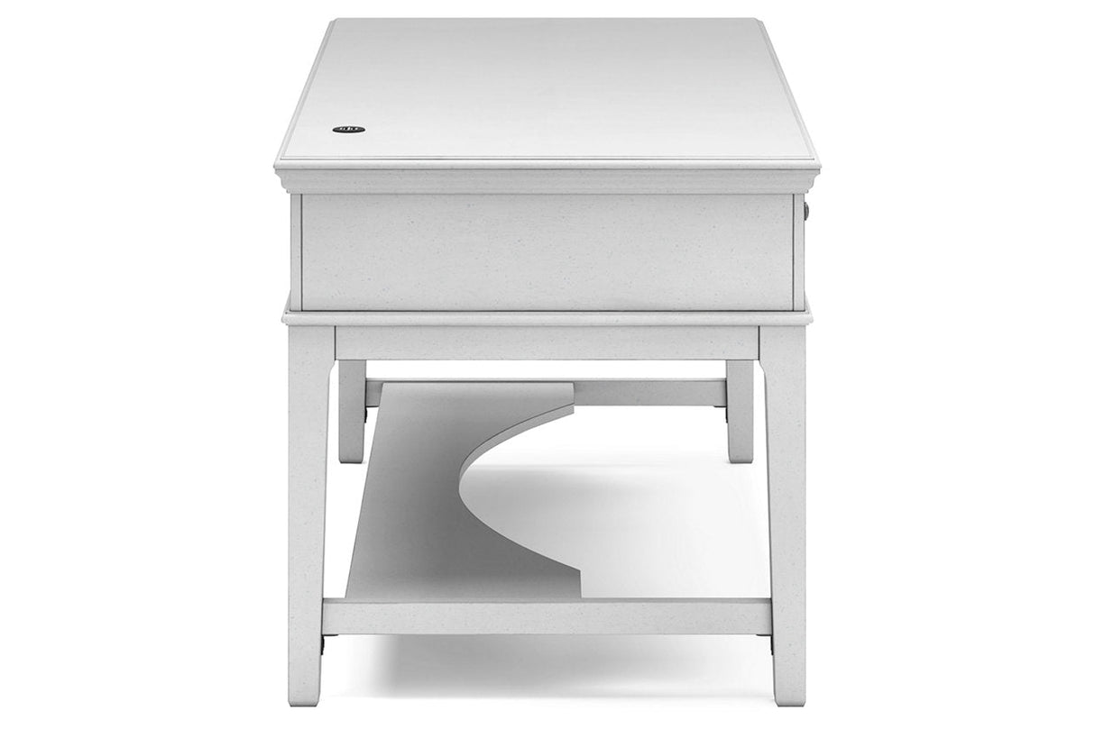 Kanwyn Whitewash Home Office Storage Leg Desk