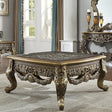 HD-905 Perfect Brown/Metallic Antique Gold Br Coffee Table by Homey Design at Eve Furniture