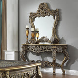 HD-905 Perfect Brown/Metallic Antique Gold Highlights Br Console Mirror by Homey Design at Eve Furniture