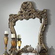 HD-905 Perfect Brown/Metallic Antique Gold Highlights Br Console Mirror by Homey Design at Eve Furniture