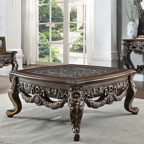 HD-905 Cherry/Metallic Antique Gold Highlights Coffee Table by Homey Design at Eve Furniture