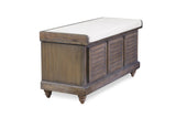 Woody Antique Gray Lift Top Storage Bench