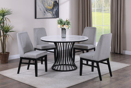 Hadley Black and Light Gray Dining Side Chair, Set of 2 by Crown Mark at Eve Furniture