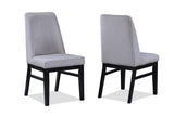 Hadley Black and Light Gray Dining Side Chair, Set of 2 by Crown Mark at Eve Furniture