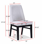 Hadley Black and White Dining Side Chair, Set of 2 by Crown Mark at Eve Furniture