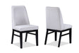 Hadley Black and White Dining Side Chair, Set of 2 by Crown Mark at Eve Furniture