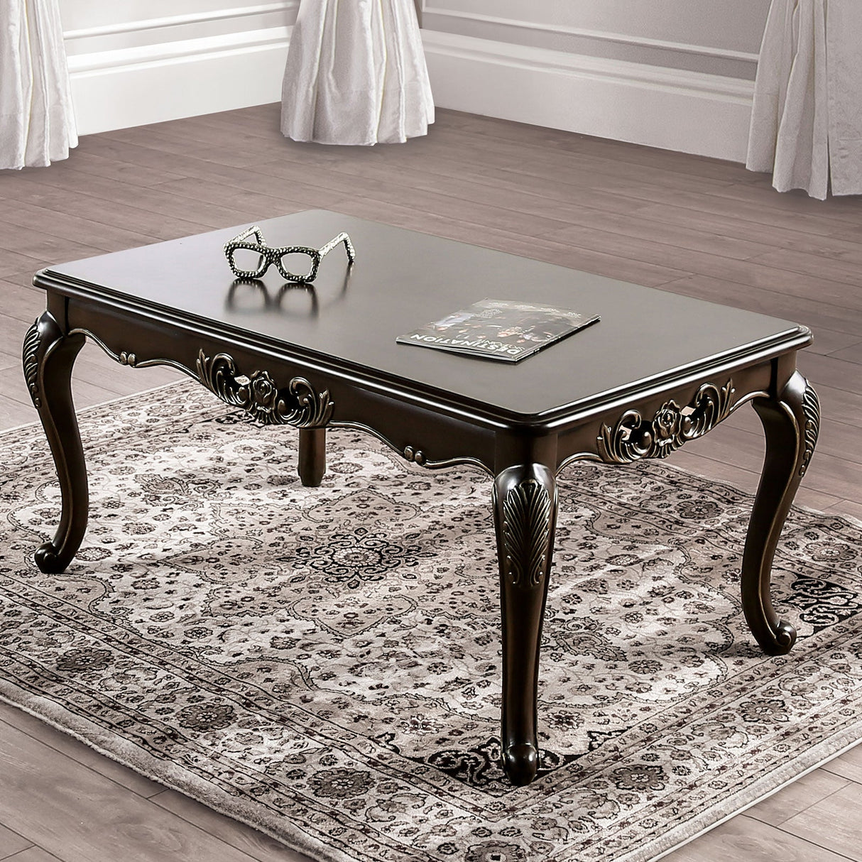 Halcaster Java Coffee Table by Furniture of America at Eve Furniture