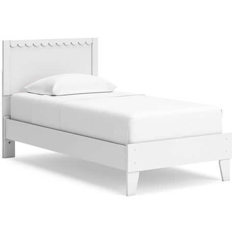 Hallityn White Youth Panel Platform Bedroom Set by Ashley at Eve Furniture