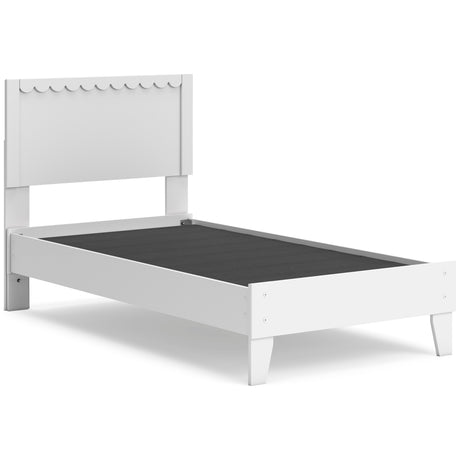 Hallityn White Youth Panel Platform Bedroom Set by Ashley at Eve Furniture
