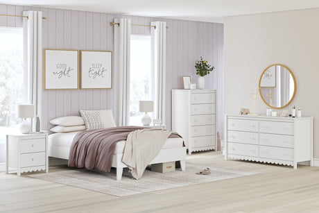 Hallityn White Youth Platform Bedroom Set by Ashley at Eve Furniture