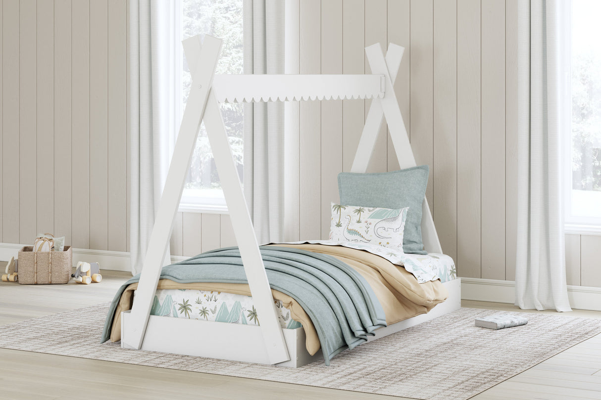 Hallityn White Youth Tent Bedroom Set by Ashley at Eve Furniture