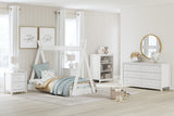 Hallityn White Youth Tent Bedroom Set by Ashley at Eve Furniture