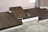 Halsey Weathered White/Dark Walnut Dining Table by Furniture of America at Eve Furniture