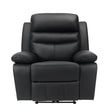 Hancock Black Leather Power Reclining Chair by Homelegance at Eve Furniture
